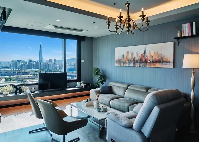 Landmark View Namsan Lotte Tower Hanriver Spacious Modern Penthouse