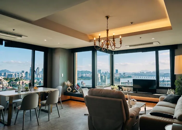 Landmark View Namsan Lotte Tower Hanriver Spacious Modern Penthouse *